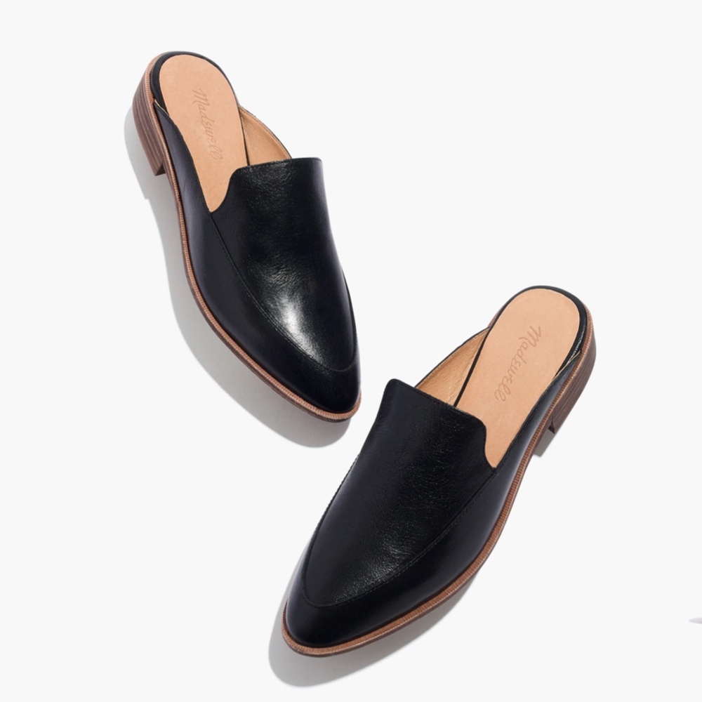 Madewell Frances Loafer Mule Black Leather Women's Mules size 7.5